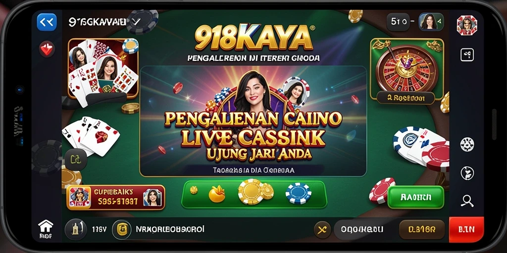 Screenshot gameplay Live Casino yang mendebarkan di 918KAYA.