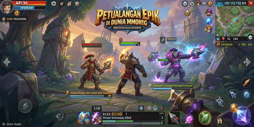 Screenshot menampilkan aksi seru dalam permainan MMORPG API36.
