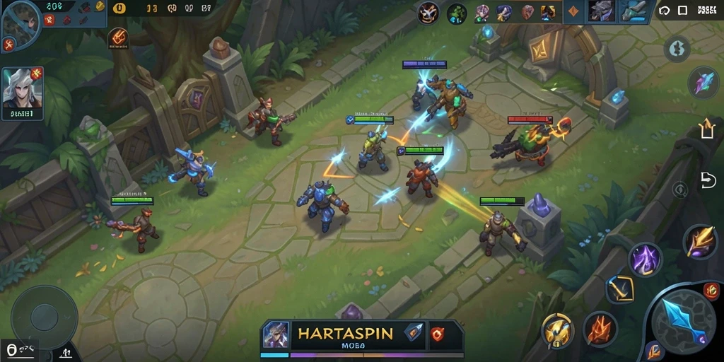 Tampilan gameplay menarik dari HARTASPIN dengan aksi seru.