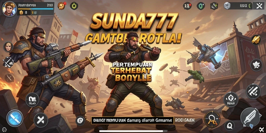 Tampilan gameplay SUNDA777 yang intens dan mendebarkan dalam pertempuran Battle Royale.