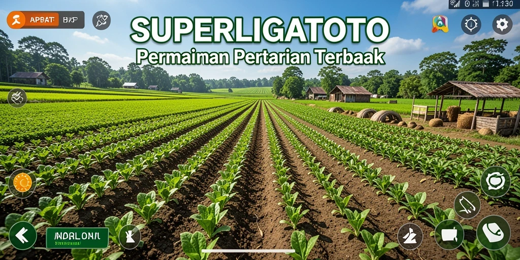 Tampilan gameplay SUPERLIGATOTO yang penuh warna dan menarik.