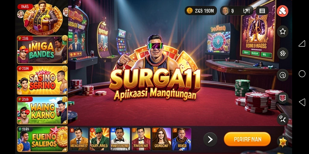 Tampilan menarik dari gameplay Kasino di SURGA11 yang mendebarkan.