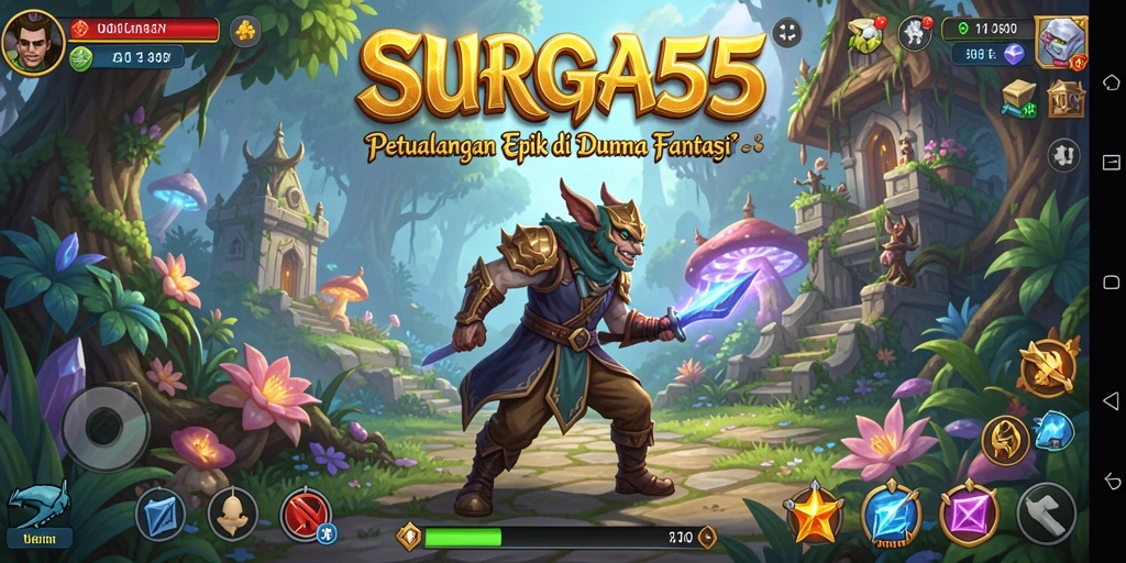 Tampilan gameplay RPG SURGA55 yang seru dan menantang.