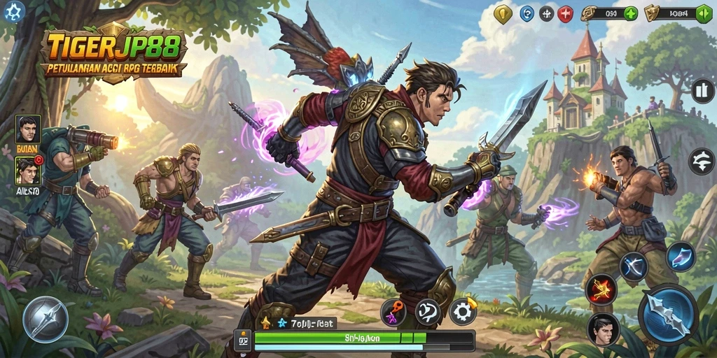 Tampilan gameplay menegangkan di TIGERJP88 dengan pertarungan epik dan aksi menawan.